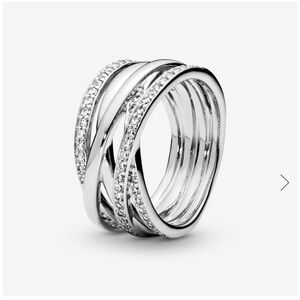 Pandora Sparkling & Polished Lines Ring